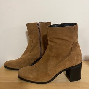 Brown suede Zara bootie